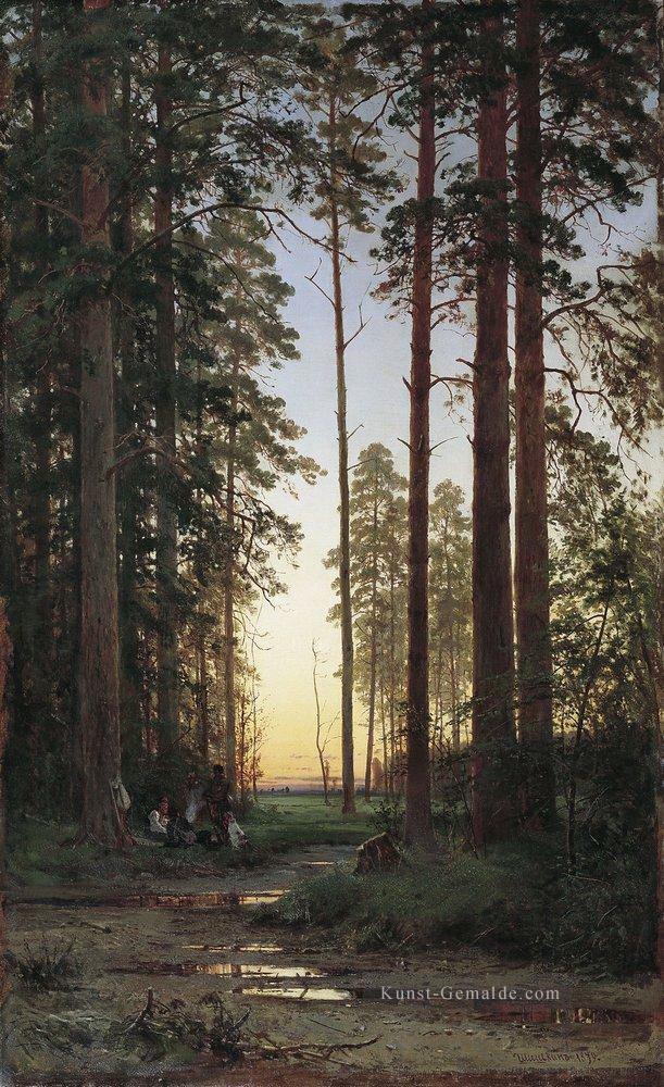 Waldrand 1879 klassische Landschaft Ivan Ivanovich Bäume Ölgemälde